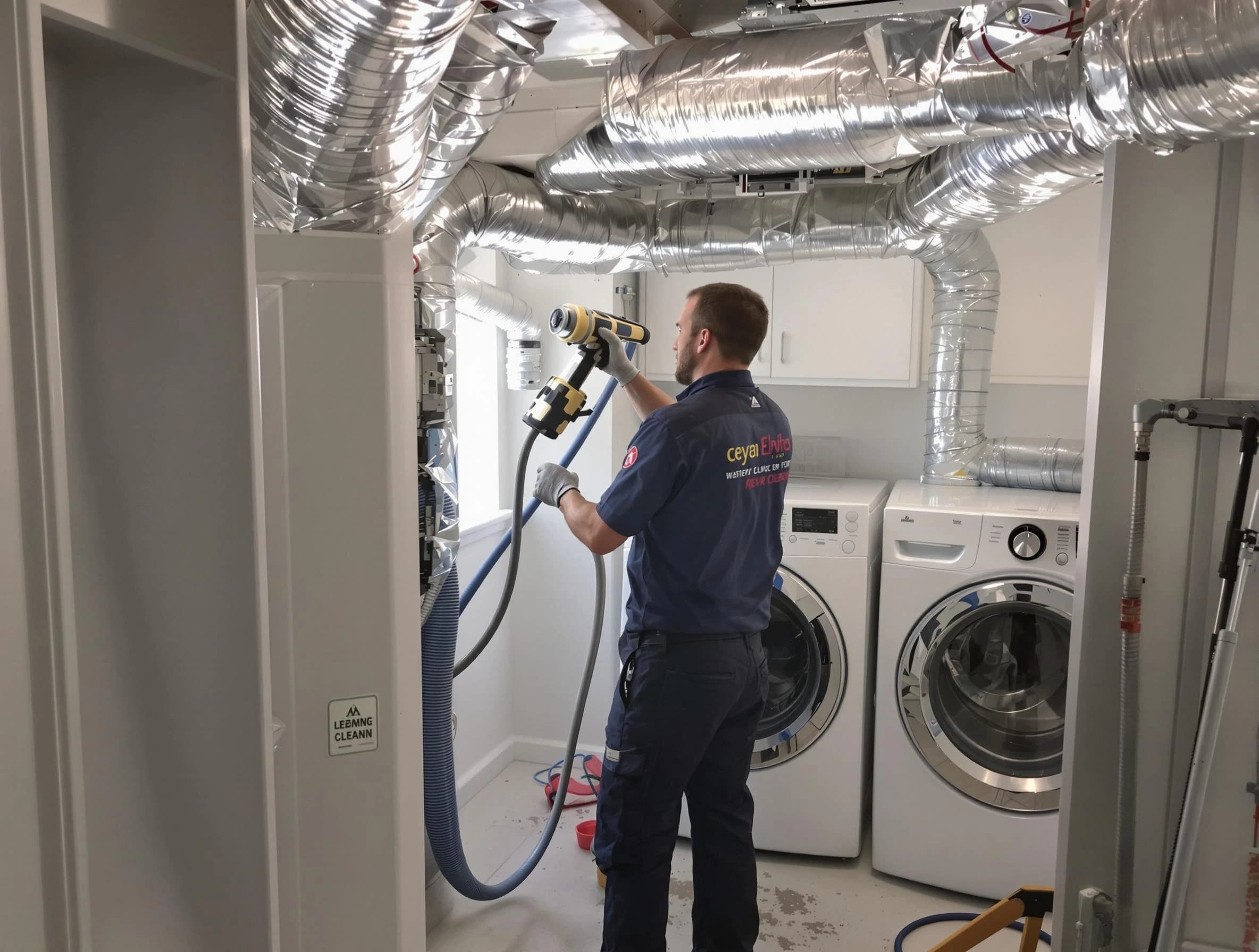 Heber Dryer Vent Cleaning specialist using advanced equipment for thorough duct cleaning in Heber
