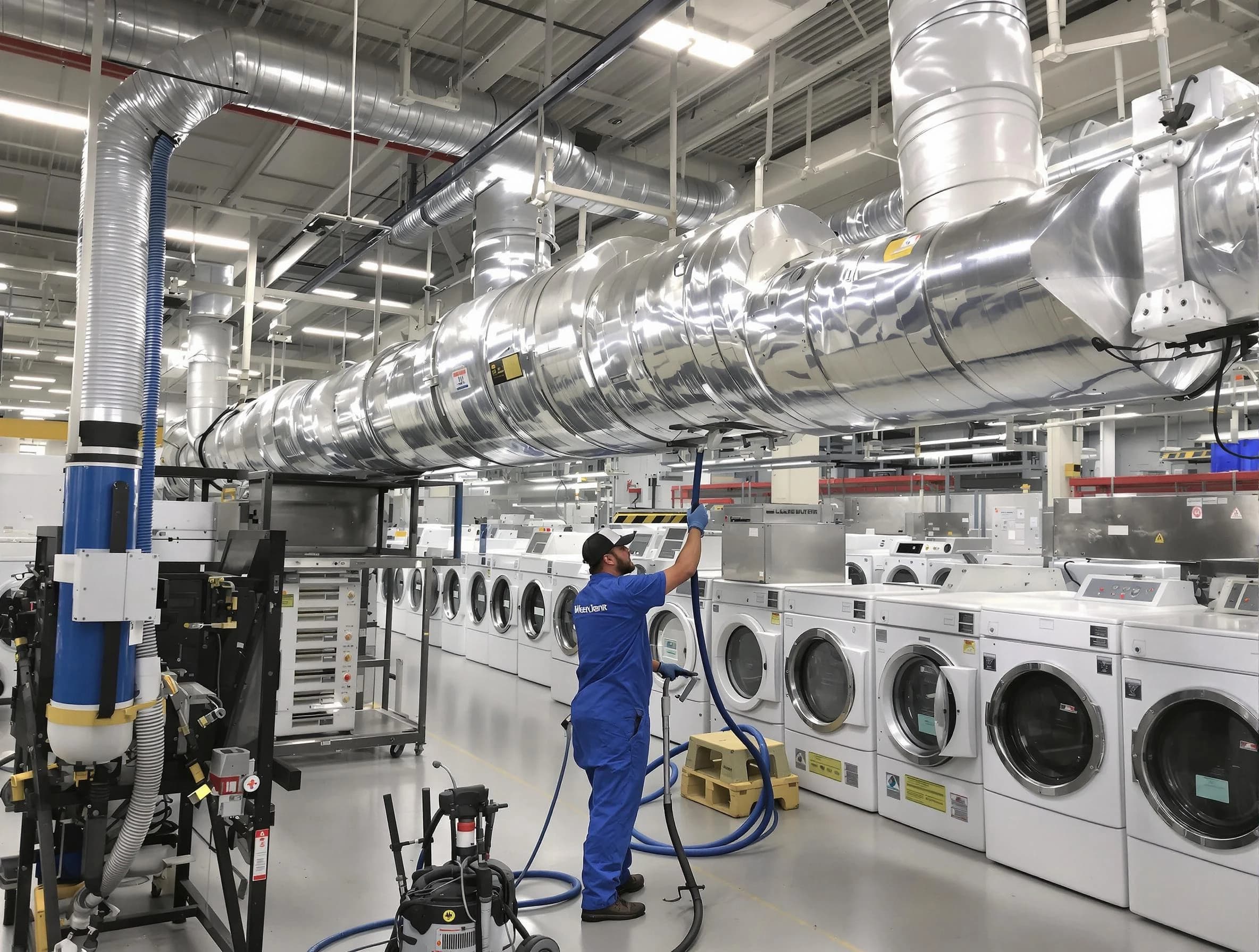 Heber Dryer Vent Cleaning team performing heavy-duty industrial dryer vent cleaning in Heber